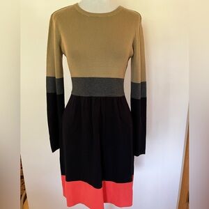 Eliza J Colorblock Long Sleeve Knit Dress